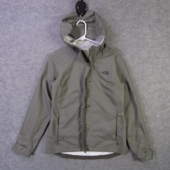 The North Face Jacket Womens Small Green Hooded Rain Shell Waterproof Coat - Picture 1 of 8